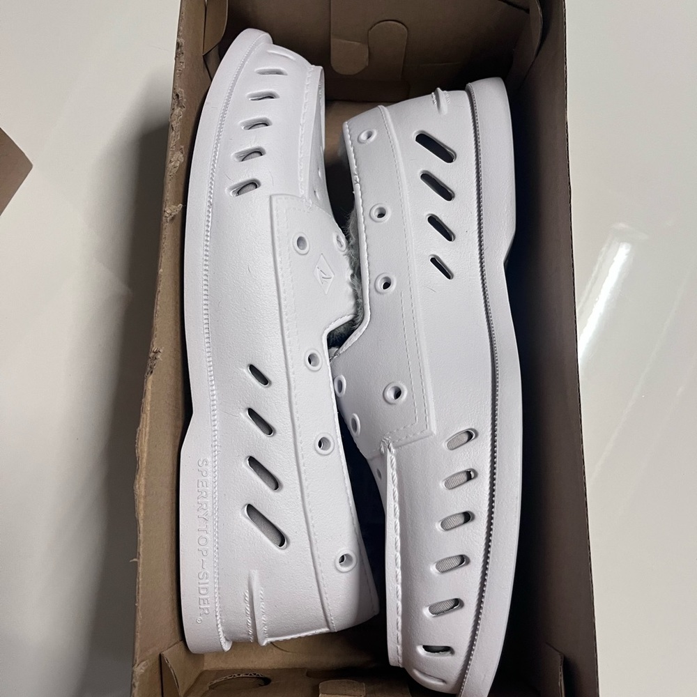 Sperry Top-Sider A/O Float Casual Boat Shoes STS24288 Cozy White Men’s US 10.